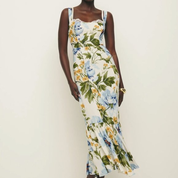 NWT Reformation Irisa Dress Sz4 Botanist - Picture 8 of 10